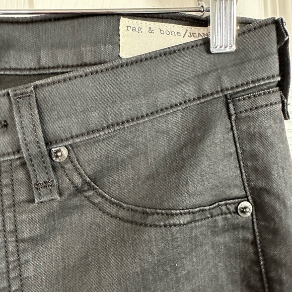 Rag & bone Shoreditch - Coated Grey W15031585 Skinny Jeans - Picture 7 of 7